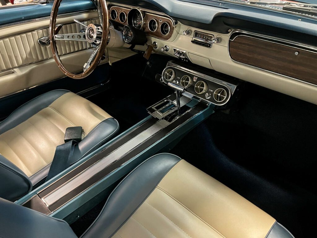 1965 Mustang Fastback Caspian Blue Pony Interior
