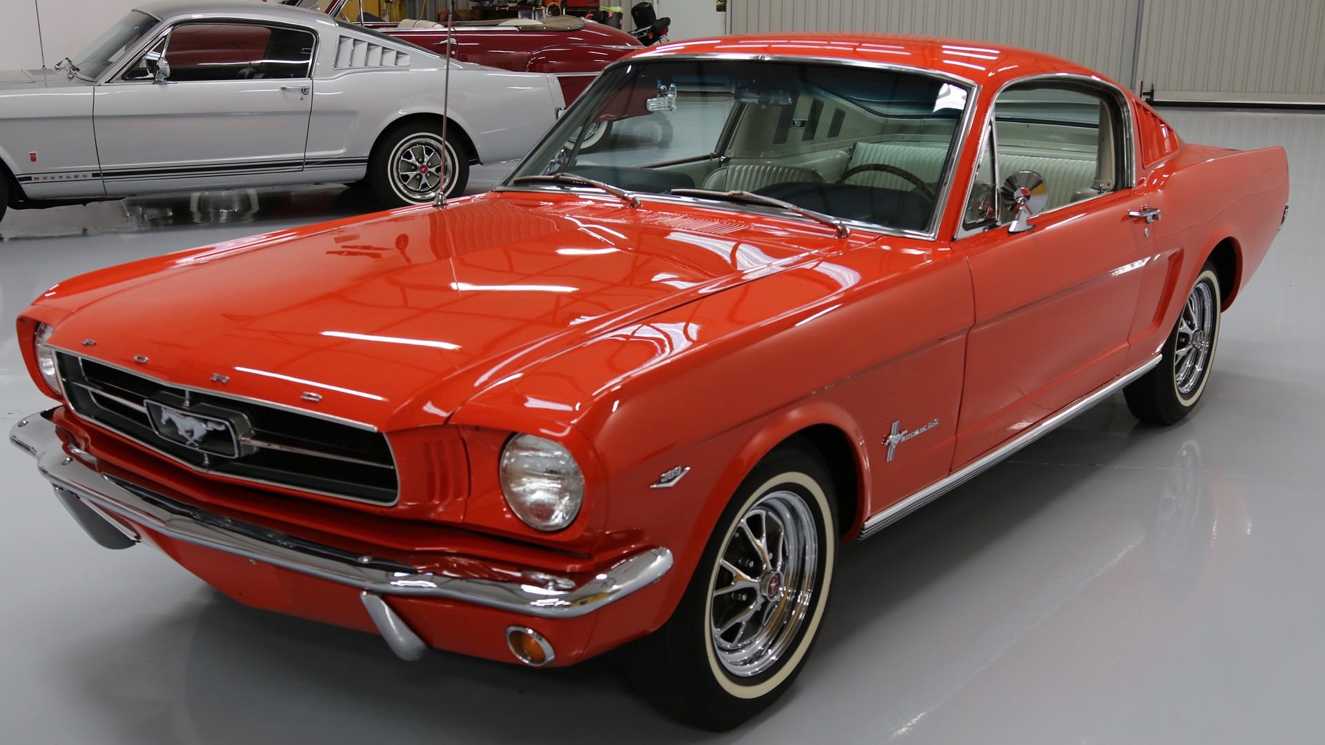 1965 mustang fastback red