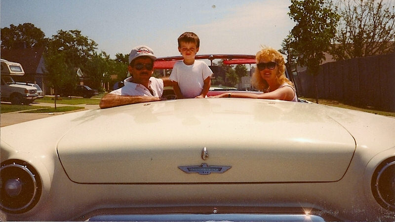 Michael, Tyler and Beth in 1957 T-bird