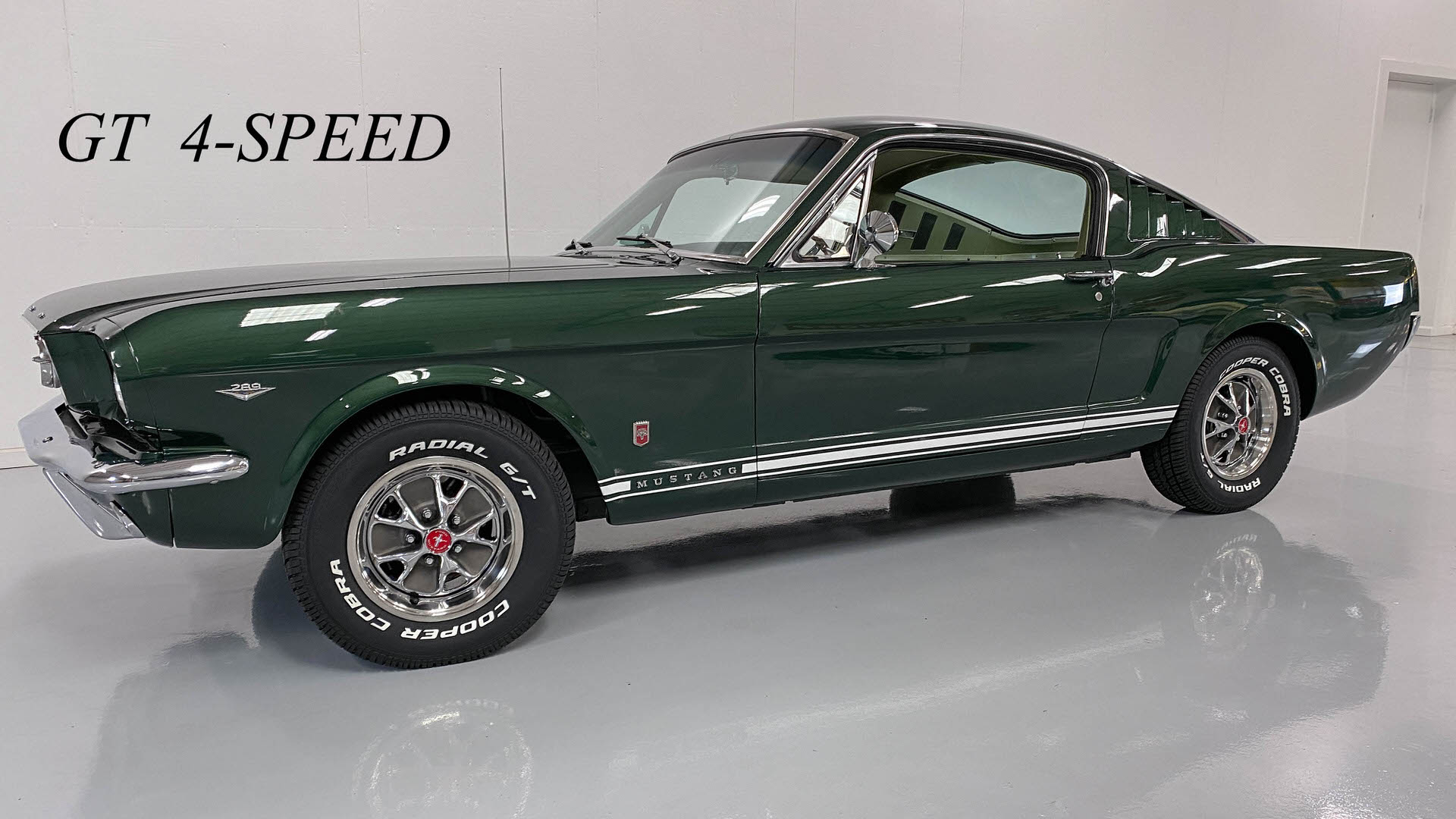 1966 Mustang fastback GT Ivy Green Pony Interior 4-speed 289 A-code