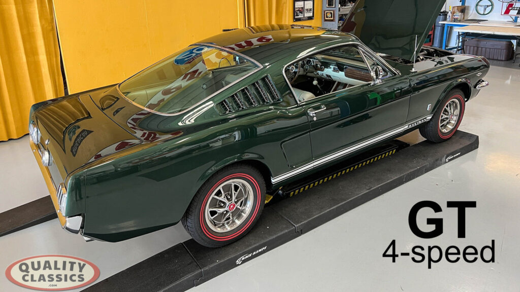 1966 Mustang fastback GT Ivy Green Pony Interior 4-speed-1