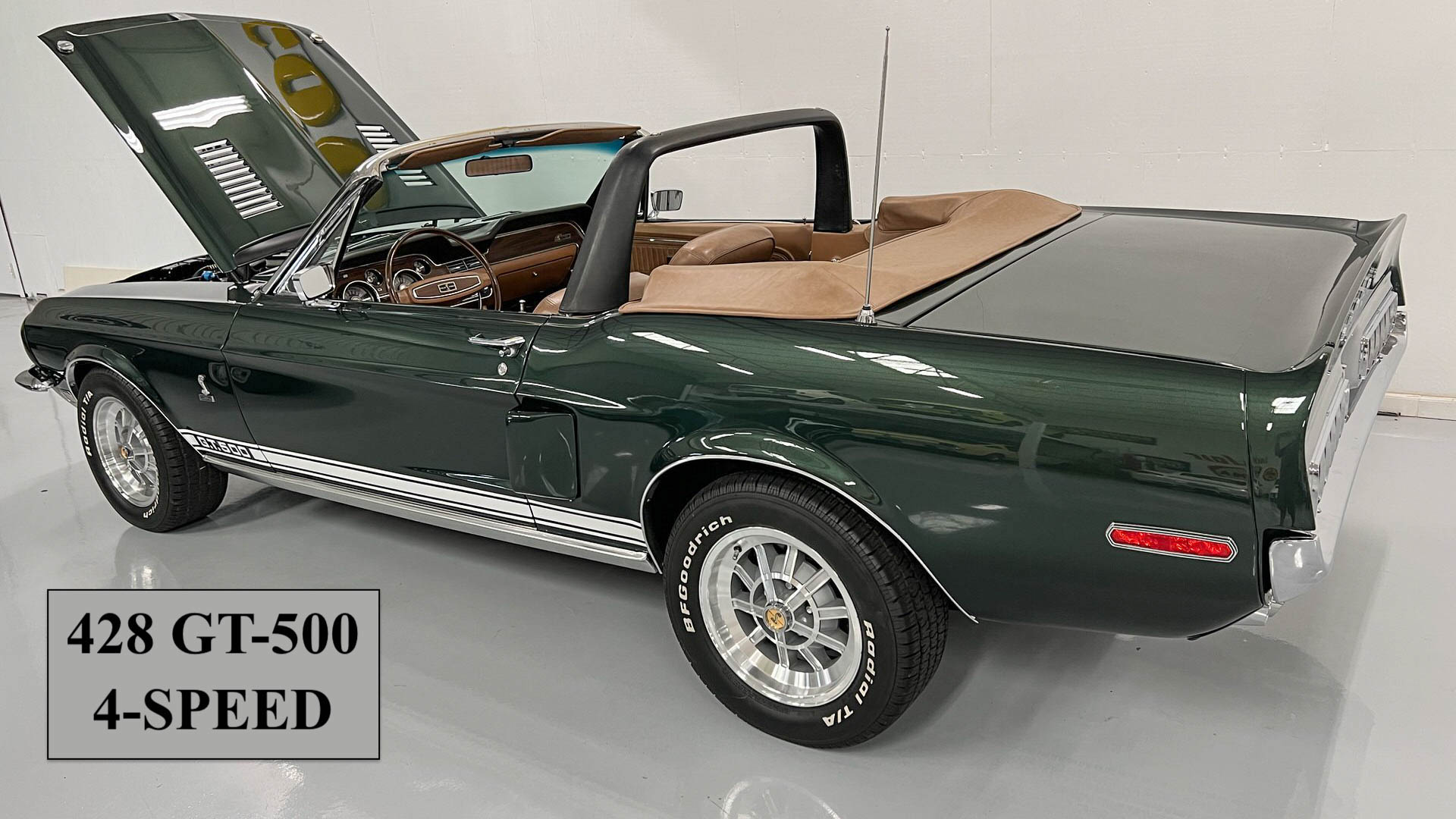 1968 Shelby Mustang convertible GT500 Highland Green 4-Speed